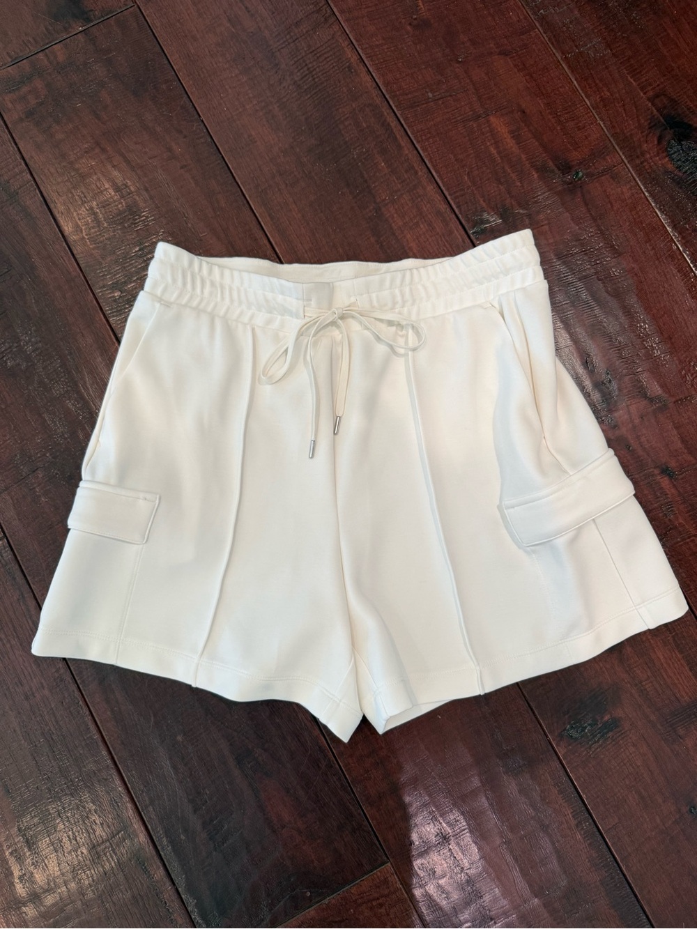 CALIA by Carrie Underwood White Cargo Drawstring Athletic Shorts